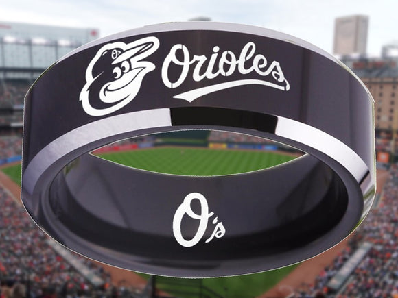 Baltimore Orioles Ring Black & Silver logo Ring #orioles #mlb