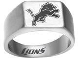 Detroit Lions Ring Silver Titanium 10mm Ring | Sizes 8-12 #detroit #lions #nfl