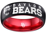 Baylor Bears Ring Black & Red Wedding Band | Sizes 6-13 #bu #baylor #bears