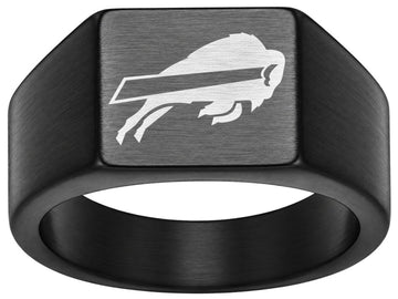 Buffalo Bills Ring | Black Signet Ring | Customizable