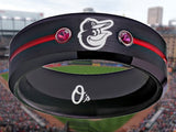 Baltimore Orioles Ring Orioles Black & Red CZ Wedding Ring #orioles Sizes 6 - 13