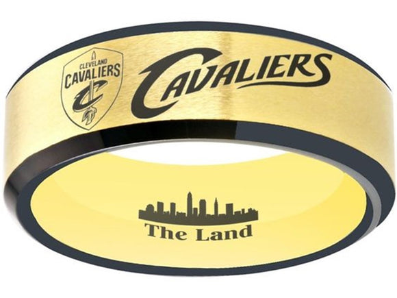 Cleveland Cavaliers Ring Cavs Gold & Black Wedding Ring Sizes 6 - 13 #cavs #nba