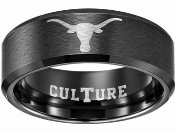 Texas Longhorns Ring | Matte Black | UT Culture RIng