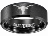 Texas Longhorns Ring | Matte Black | UT Culture RIng