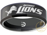 Detroit Lions Ring Matte Black Wedding Band | Sizes 6 - 13 #detroitlions #nfl