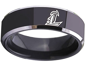 Louisville Cardinals Ring Wedding Band Black 8mm Tungsten Ring Sizes 5-15 NEW