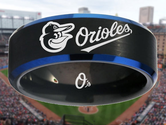 Baltimore Orioles Ring Orioles Black & Blue Wedding Ring #orioles Sizes 6 - 13