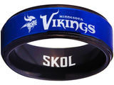 Minnesota Vikings Ring Blue & Black Wedding Band | Sizes 5-15 #vikings #skol #nfl
