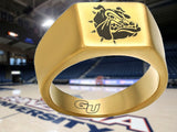 Gonzaga Bulldogs Ring Gold Titanium Ring Sizes 8 - 12 #gonzaga #bulldogs