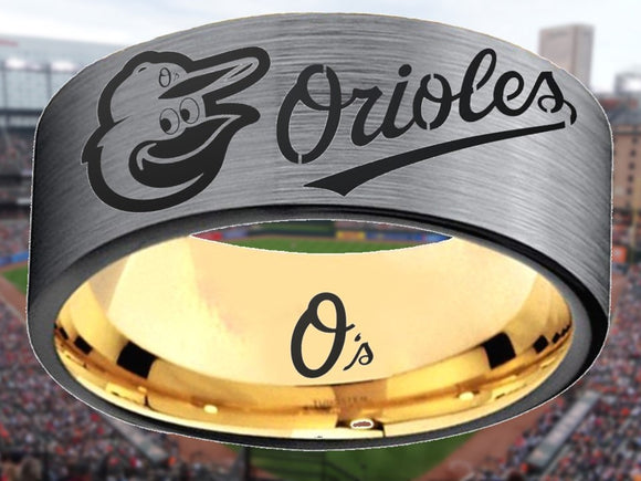 Baltimore Orioles Ring Orioles Silver & Gold Wedding Ring Sizes 4 - 14 #orioles