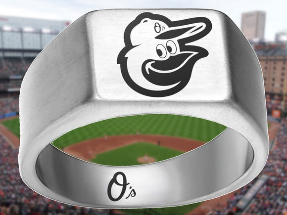 Baltimore Orioles Ring Orioles Silver 10mm Titanium Ring #orioles Sizes 8 - 12