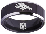 Denver Broncos Ring 8mm Black Tungsten Ring #broncos