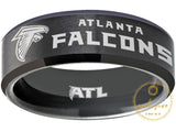 Atlanta Falcons Ring Black Wedding Band | Sizes 6 - 13 #atlanta #falcons #nfl
