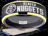 Denver Nuggets Ring: Black & Gold Wedding Band | Sizes 6-13 | #Denver #Nuggets #5280
