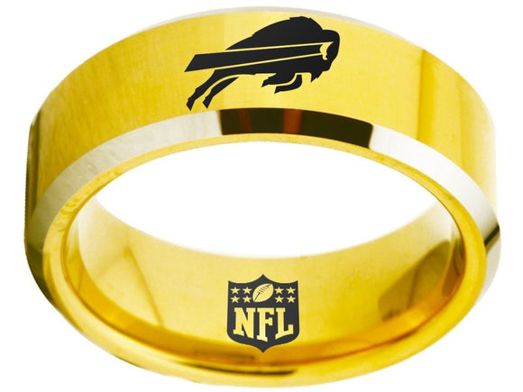 Buffalo Bills Ring Gold Ring Tungsten Ring #bills