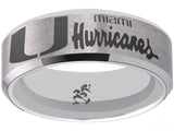 Miami Hurricanes Ring Silver Wedding Band | Sizes 6-13 #miami #hurricanes #TheU
