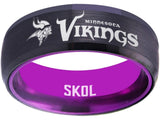 Vikings Ring | Black & Purple Wedding Band | Sizes 6-13 #skol