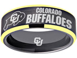 Colorado Buffaloes Ring Black & Gold Wedding Band | Sizes 6-13 #buffs #ncaa