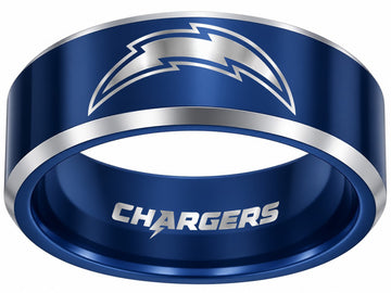 Los Angeles Chargers Ring | Blue & Silver | Customizable