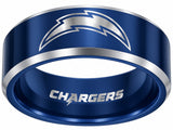 Los Angeles Chargers Ring | Blue & Silver | Customizable