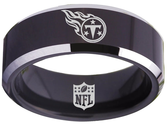 Tennessee Titans Ring 8mm Black Tungsten Ring #titans NFL