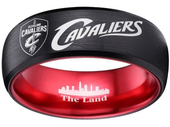 Cleveland Cavaliers Ring Cavs Black & Red Wedding Ring Sizes 6 - 13 #cavs #nba
