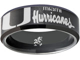 Miami Hurricanes Ring Black Wedding Band | Sizes 6-13 #miami #hurricanes #TheU
