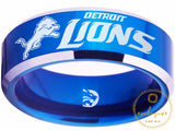 Detroit Lions Ring Blue & Silver Wedding Band | Sizes 4 - 17 #detroitlions #nfl