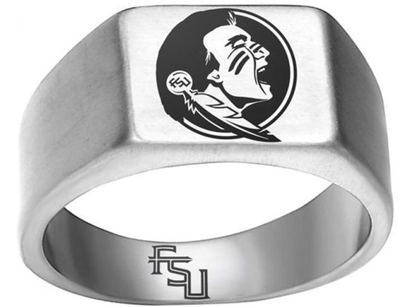 Florida State Seminoles Ring FSU Logo Ring 10mm matte Silver ring #fsu #ncaa