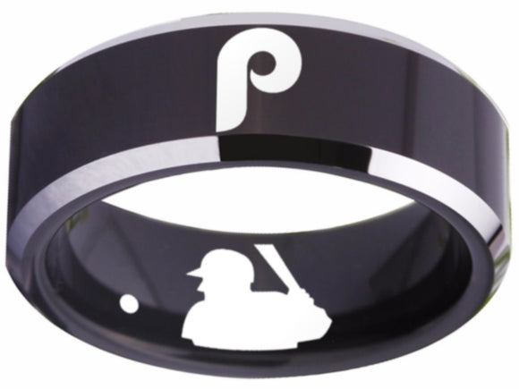 Philadelphia Phillies Ring Phillies Logo Ring Wedding Band #phillies #mlb