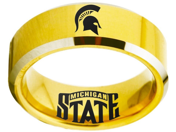 Michigan State Spartans Logo Ring Gold, Silver, and Black #msu #spartans