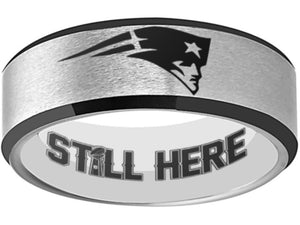 New England Patriots Ring matte Silver Patriots Logo Still Here #patriots