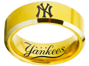 New York Yankees Ring Yankees Logo Ring Gold Silver Black #mlb #nyy #yankees