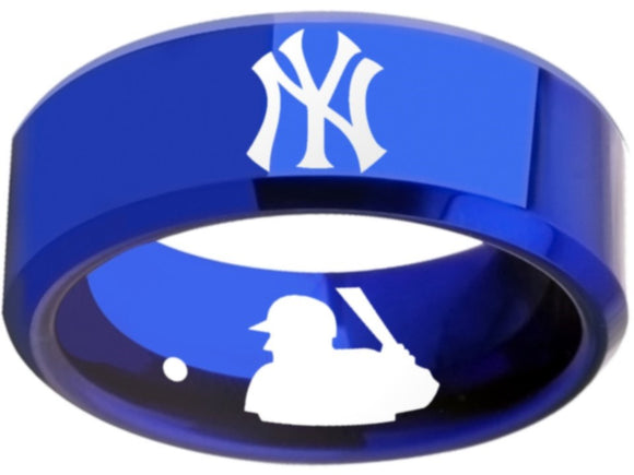 New York Yankees Ring Yankees Logo Ring NYY Blue Band #mlb #yankees