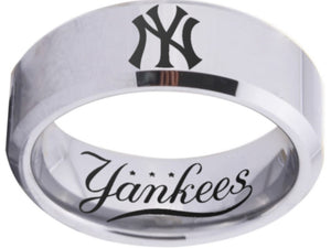 New York Yankees Ring | Silver Wedding Band | Sizes 4-17 #yankees