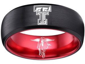 Texas Tech Red Raiders Logo Ring Wedding Band #texastech #redraiders