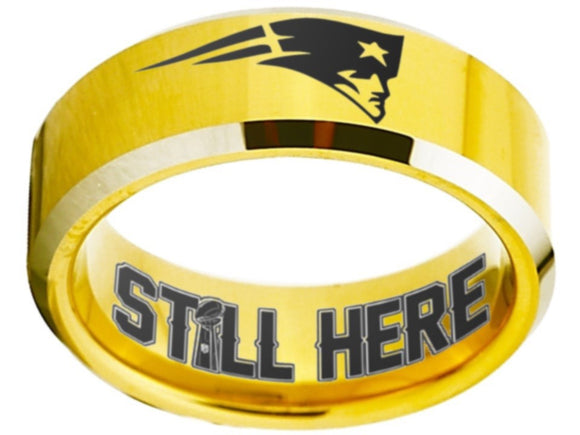 New England Patriots Ring Gold Patriots Logo Still Here #patriots