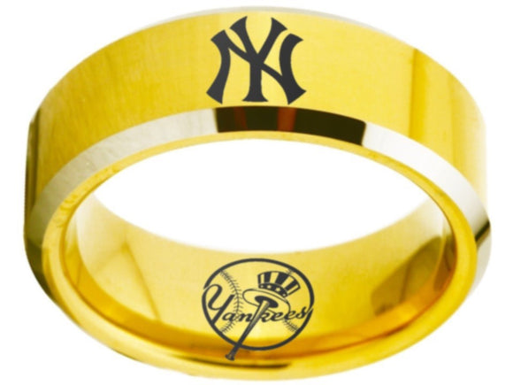 New York Yankees Ring Yankees Logo Ring Gold Silver Black #nyy #yankees
