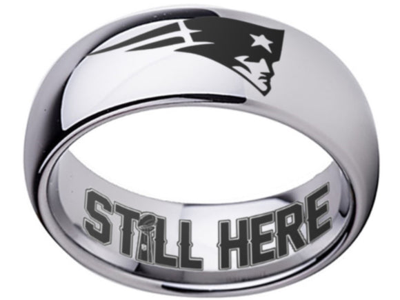 New England Patriots Ring Silver Patriots Logo Still Here #patriots