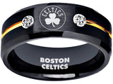 Boston Celtics Ring Clover Black & Gold CZ Wedding Ring Sizes 6-13 #celtics