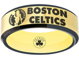 Boston Celtics Ring Gold & Black Wedding Ring Sizes 6 - 13 #celtics #nba