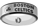Boston Celtics Ring Clover Silver & Black Wedding Ring Sizes 6 - 13 #celtics #nba