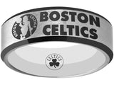Boston Celtics Ring Silver & Black Wedding Ring Sizes 6 - 13 #celtics #nba