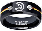 Atlanta Hawks Ring Black & Gold CZ Wedding Ring Sizes 6-13 #atlanta #hawks
