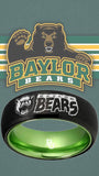 Baylor Bears Ring Black & Green Wedding Band | Sizes 6-13 #bu #baylor #bears