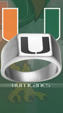 Miami Hurricanes Ring Silver 10mm Band | Sizes 8-12 #miami #hurricanes #TheU