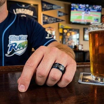 Tampa Bay Rays Ring | Black & Blue | Customizable