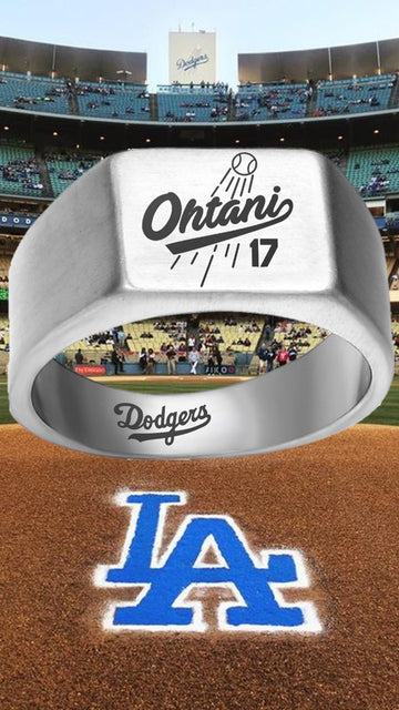 Shohei Ohtani LA Dodgers Silver Titanium Ring - Sizes 8 - 12 #Dodgers