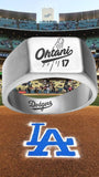 Shohei Ohtani LA Dodgers Silver Titanium Ring - Sizes 8 - 12 #Dodgers