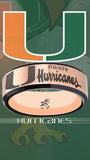 Miami Hurricanes Ring Rose Gold & Black Wedding Band | Sizes 6-13 #miami #hurricanes #TheU